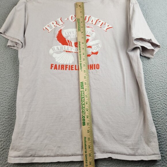 VTG 3D Emblem Harley Davidson Shirt Extra Large 80s Bald Eagle Single Stitch - Picture 9 of 14